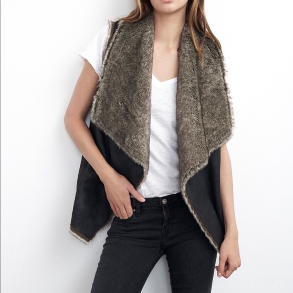 Velvet By Graham and Spencer faux Fur/Suede Vest